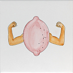 Плитка дизайнерская с узором Лимон варинант исполнения - 2 | Loft Concept в Нижнем Новгороде