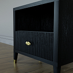 Прикроватная тумбочка с полкой Elsa Dreams Black варинант исполнения - 3 | Loft Concept в Нижнем Новгороде