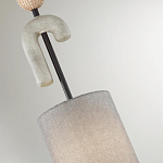 Подвесной светильник с серым тканевым плафоном Flourish варинант исполнения - 4 | Loft Concept в Нижнем Новгороде