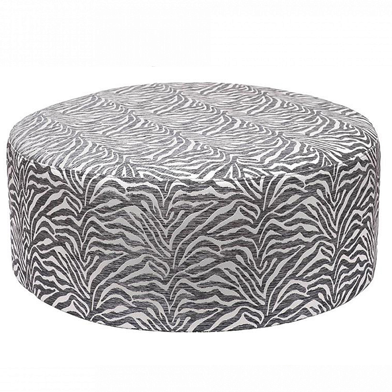 Пуф круглый с принтом Beige Jacquard Бежевый в Нижнем Новгороде | Loft Concept 