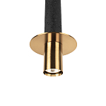 Подвесной светильник с узким цилиндрическим плафоном и золотым металлическим декором Concrete Pipe варинант исполнения - 6 | Loft Concept в Нижнем Новгороде