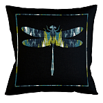 Подушка декоративная стрекоза сине-зеленый узор Ikat Pattern варинант исполнения - 1 | Loft Concept в Нижнем Новгороде