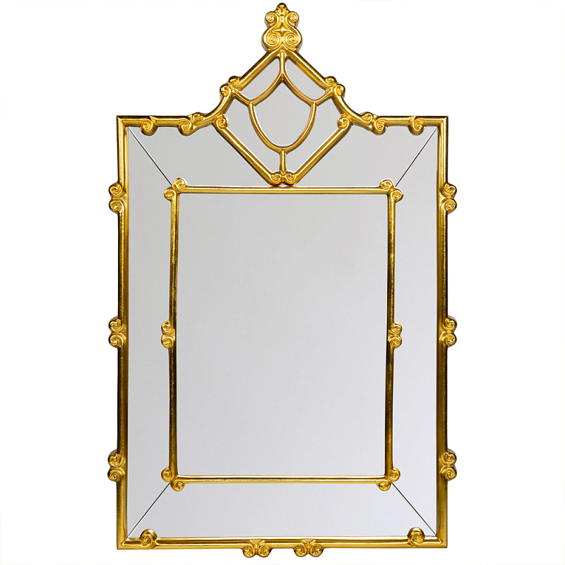 Зеркало прямоугольное Golden Classic Ornament Mirror Золотой в Нижнем Новгороде | Loft Concept 