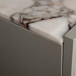 Тумба под телевизор серая с мраморной столешницей Uniqueness Marble варинант исполнения - 5 | Loft Concept в Нижнем Новгороде