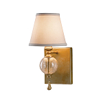 Бра со стеклянным шарообразным декором с пузырьками и бежевым абажуром Feiss варинант исполнения - 1 | Loft Concept в Нижнем Новгороде