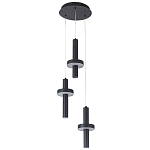 Каскадный светильник с 3-мя плафонами Flos Black Metal Acrylic Trio Hanging Lamp варинант исполнения - 1 | Loft Concept в Нижнем Новгороде