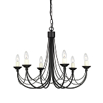 Люстра черного цвета ручной работы с канделябрами и переплетенной проволочной драпировкой Elstead Lighting варинант исполнения - 10 | Loft Concept в Нижнем Новгороде