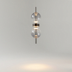 Подвесной светильник с плафоном из стекла с зеркальным градиентом Double Moon варинант исполнения - 6 | Loft Concept в Нижнем Новгороде