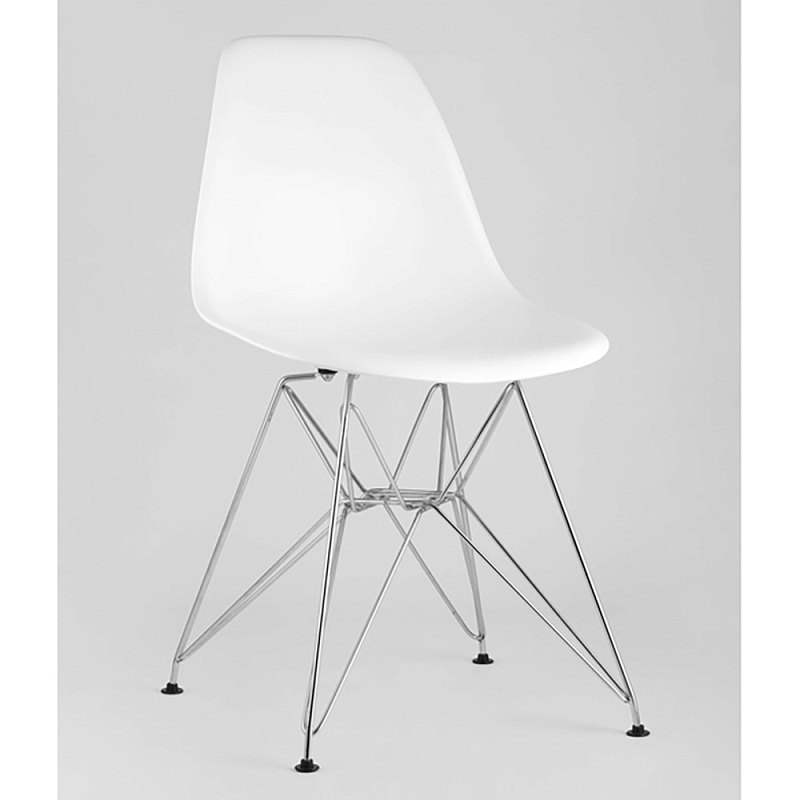 Стул Eames DSR White Белый Серебряный в Нижнем Новгороде | Loft Concept 
