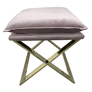 Пуф велюровый на металлическом основании Meekness