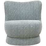 Дизайнерское мягкое кресло без подлокотников в голубой пестрой обивке Roux Armchair варинант исполнения - 3 | Loft Concept в Нижнем Новгороде