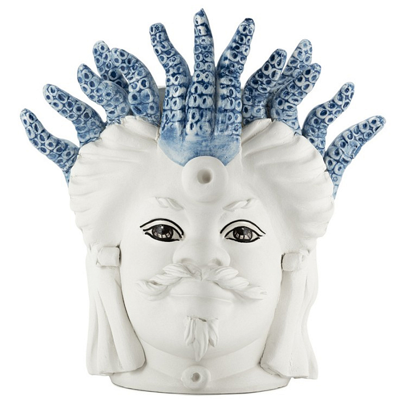 Ваза Vase Moro Man Small White Medusa Light Blue Белый Светло-голубой в Нижнем Новгороде | Loft Concept 