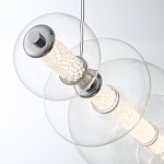 Подвесной светильник линейный с прозрачными стеклянными шарами разного диаметра Eurofase варинант исполнения - 5 | Loft Concept в Нижнем Новгороде