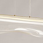 Люстра линейная с прозрачным волнообразным плафоном Wave Line варинант исполнения - 10 | Loft Concept в Нижнем Новгороде