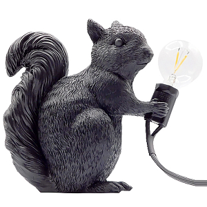Настольная лампа белка Black Squirrel Lamp