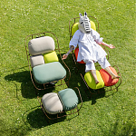 Дизайнерское разноцветное кресло на металлическом каркасе с подставкой для ног Poltronova Plasma Armchair варинант исполнения - 11 | Loft Concept в Нижнем Новгороде