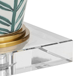 Настольная лампа овальная с тропическим принтом Stylized Aalm Leaves Motif варинант исполнения - 2 | Loft Concept в Нижнем Новгороде