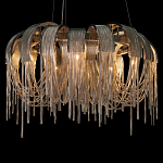 Люстра подвесная круглая с изогнутыми металлическими дугами и ниспадающими цепочками 65 см Atlantis Chain варинант исполнения - 14 | Loft Concept в Нижнем Новгороде