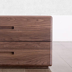 Прикроватный столик деревянный с 2-мя ящиками Moon Walnut Furniture варинант исполнения - 2 | Loft Concept в Нижнем Новгороде