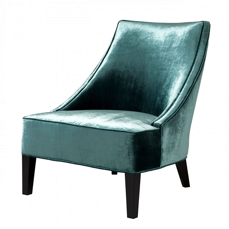 Кресло Eichholtz Chair Dulwich Turquoise Бирюзовый Черный в Нижнем Новгороде | Loft Concept 