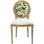 Стул бежевый из натурального бука с изображением птиц и цветов Blooming White Magnolias варинант исполнения - 1 | Loft Concept в Нижнем Новгороде