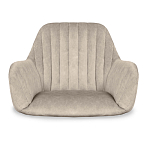 Барный стул со спинкой и подлокотниками на 4-х коричневых деревянных ножках Бежевый Велюр Ava Charm варинант исполнения - 4 | Loft Concept в Нижнем Новгороде