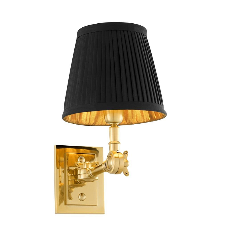 Бра Wall Lamp Wentworth Single Gold+Black Глянцевое золото Черный в Нижнем Новгороде | Loft Concept 