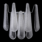 Бра с подвесками из рифленного стекла в форме капель на основании цвета хром Textured Glass варинант исполнения - 2 | Loft Concept в Нижнем Новгороде