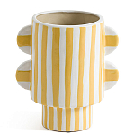 Ваза из фаянса Brighter than the Stars жёлтая полоска варинант исполнения - 1 | Loft Concept в Нижнем Новгороде