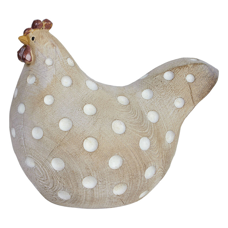 Статуэтка курица с текстурной поверхностью бежевого цвета Rustic Chicken Красный Бежевый Белый Статуэтка курица с текстурной поверхностью бежевого цвета Rustic Chicken Красный Бежевый Белый в Нижнем Новгороде | Loft Concept