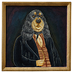 Картина в квадратной раме Chinoiserie Spaniel Dog Portrait варинант исполнения - 1 | Loft Concept в Нижнем Новгороде