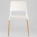 Пластиковый стул на ножках из массива бука Ferret White варинант исполнения - 3 | Loft Concept в Нижнем Новгороде