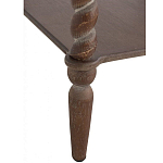 Приставной столик деревянный с резными ножками и нижней полкой Vintage Side Table Brown Wood варинант исполнения - 4 | Loft Concept в Нижнем Новгороде