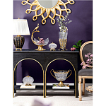 Чаша из прозрачного стекла с ручками и ободком из бронзы Eden Garden варинант исполнения - 5 | Loft Concept в Нижнем Новгороде