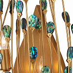 Бра настенное золотое с декором из бирюзовых элементов Peacock Tail варинант исполнения - 1 | Loft Concept в Нижнем Новгороде