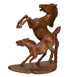 Статуэтка из дерева в виде лошадей Scowns варинант исполнения - 1 | Loft Concept в Нижнем Новгороде