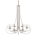 Люстра серебряного цвета с изогнутыми элементами каркаса Twisted Iron Chandelier варинант исполнения - 1 | Loft Concept в Нижнем Новгороде