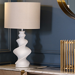 Настольная лампа с кремовым абажуром на спиралевидном основании Spun варинант исполнения - 1 | Loft Concept в Нижнем Новгороде