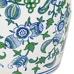 Ваза с зелено-голубым цветочным узором на белом фоне 61 см Blue & White Ornament варинант исполнения - 2 | Loft Concept в Нижнем Новгороде