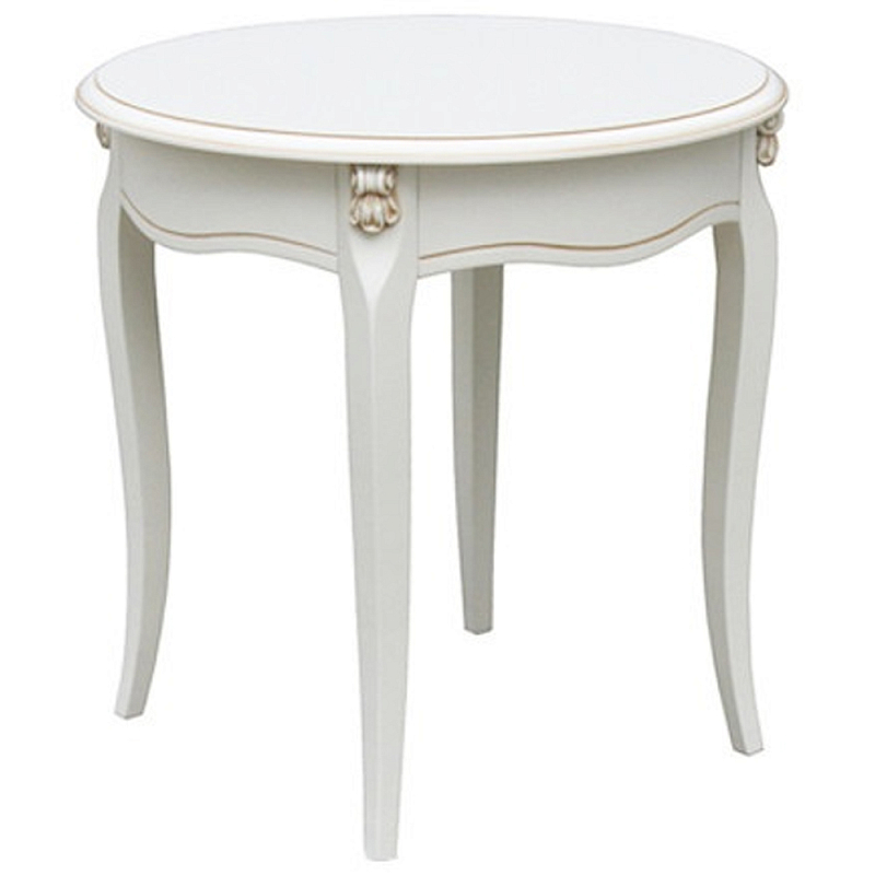 Круглый кофейный стол в стиле прованс Agace Montmartre Provence Coffee Table Белый Бежевый в Нижнем Новгороде | Loft Concept 