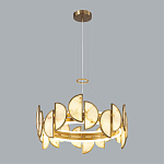 Люстра круглая с полукруглыми плафонами из искусственного алебастра в бронзовой оправе Marbella варинант исполнения - 6 | Loft Concept в Нижнем Новгороде