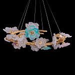 Люстра круглая на золотом каркасе с цветочным декором Miscellaneous herbs варинант исполнения - 2 | Loft Concept в Нижнем Новгороде