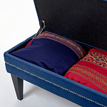 Мягкая банкетка на черных ножках с зоной для хранения Casket Blue варинант исполнения - 4 | Loft Concept в Нижнем Новгороде