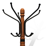 Вешалка напольная деревянная с черными металлическими крючками Noble Branches варинант исполнения - 2 | Loft Concept в Нижнем Новгороде