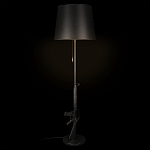 Торшер с черным абажуром и оригинальной ножкой в форме автомата Flos варинант исполнения - 1 | Loft Concept в Нижнем Новгороде