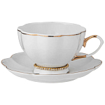 Чайный сервиз из фарфора со стразами на 6 персон 15 предметов Shine Porcelain варинант исполнения - 1 | Loft Concept в Нижнем Новгороде