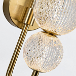 Бра цвета латунь с 6-ю рифлеными плафонами шаровидной формы Alora варинант исполнения - 3 | Loft Concept в Нижнем Новгороде