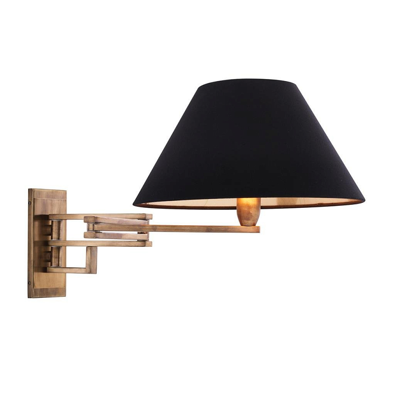 Бра Wall Lamp Lutetia Brass Латунь Античная полированная Черный в Нижнем Новгороде | Loft Concept 