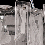 Люстра круглая с подвесными прямоугольными пластинами из стекла Glacier Panels варинант исполнения - 9 | Loft Concept в Нижнем Новгороде