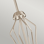 Люстра цвета никель с 6-ю рифлеными стеклянными плафонами и изогнутым каркасом Kichler варинант исполнения - 5 | Loft Concept в Нижнем Новгороде